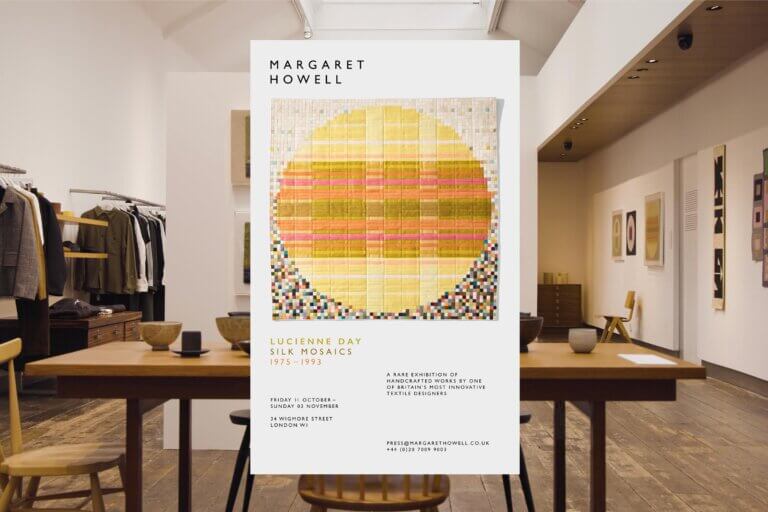 Margaret Howell Lucienne Day Exhibition Invite design