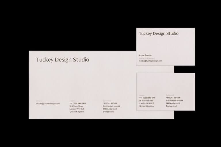 Tuckey Design Studio stationery design