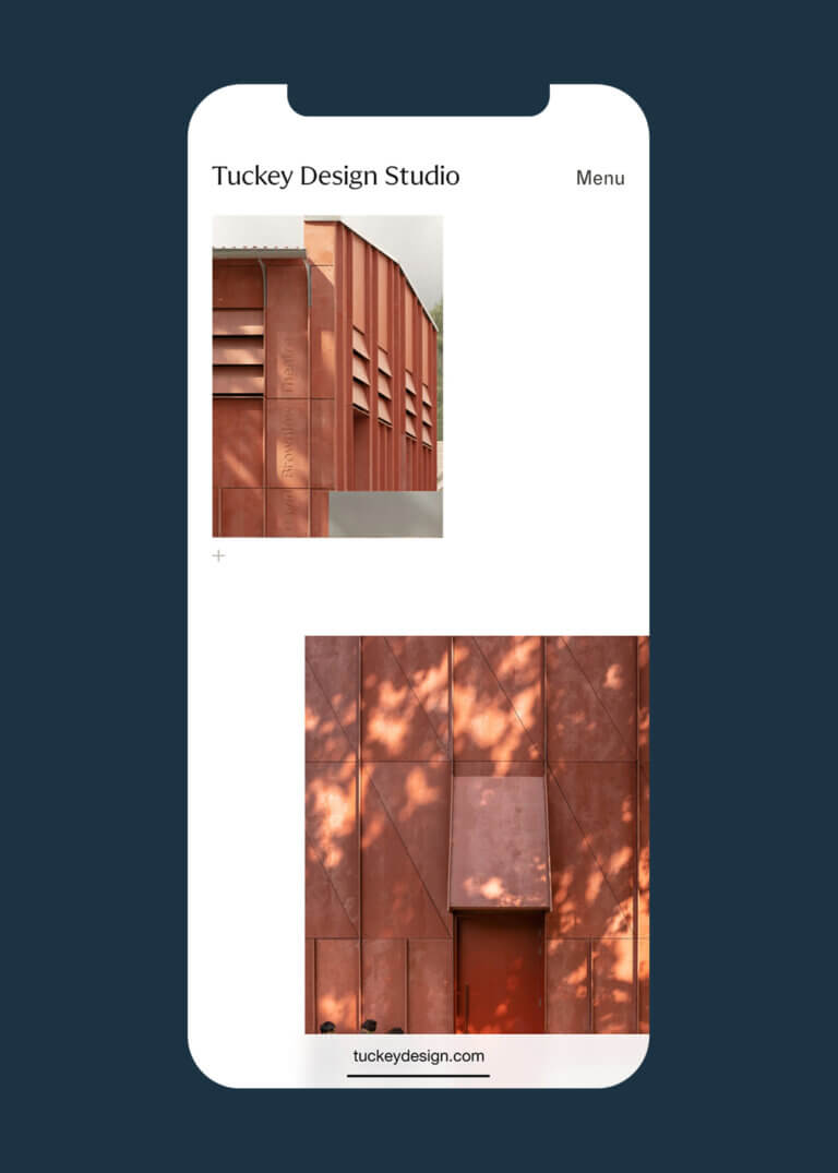 Tuckey Design Studio website mobile design 01